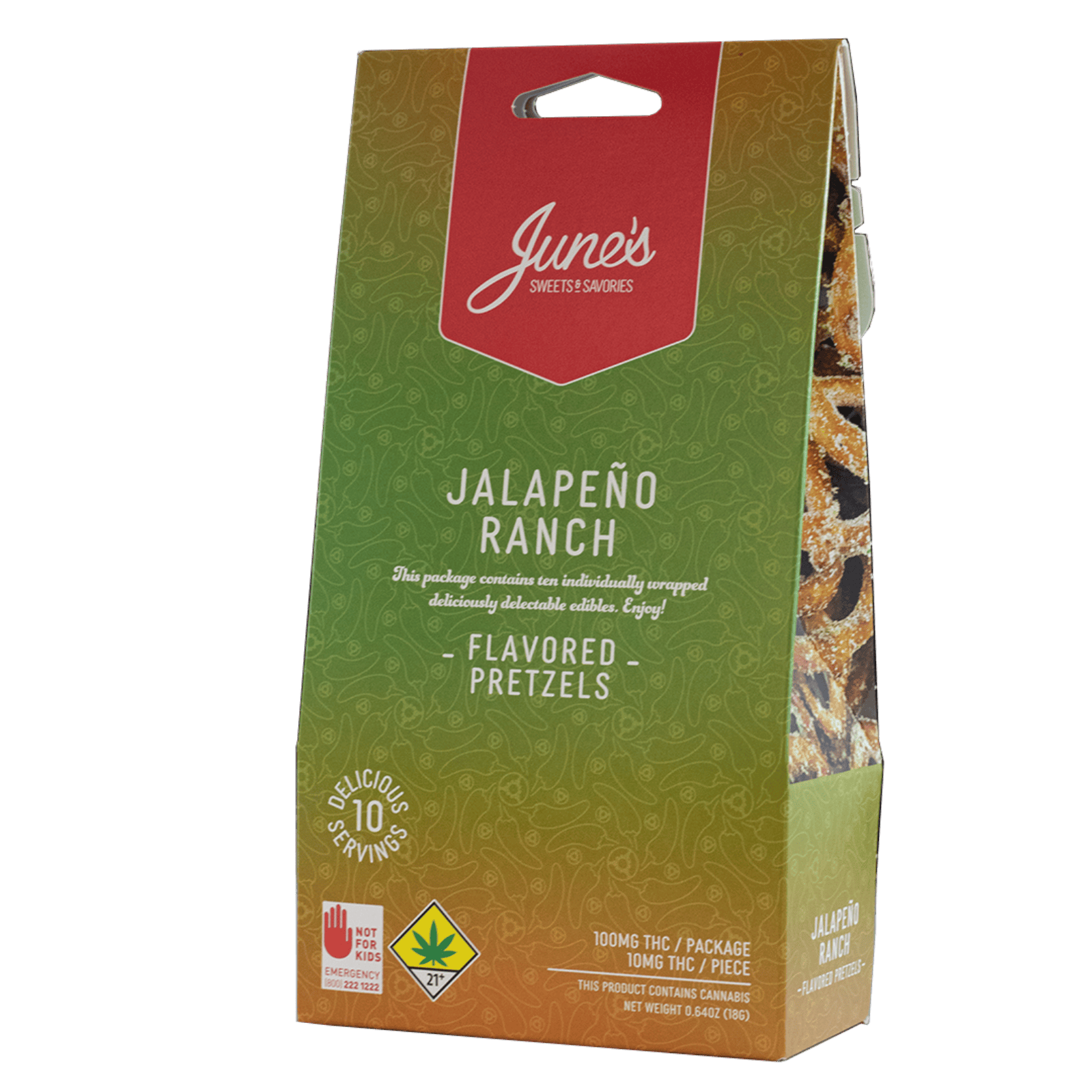 June s Sweets Savories June s Jalape o Ranch Flavored Pretzels 